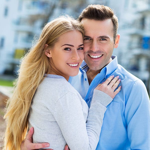 Couple Hugging Outdoors